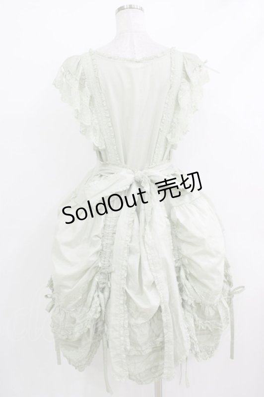 画像3: PINK HOUSE / ローズレース使いローンエプロンドレス  ミント H-25-10-19-1007-LO-OP-NS-ZH (3)