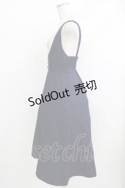 画像2: Fi.n.t / ダブル釦ディープネックジャンパースカート Free NAVY H-25-10-19-1016-CA-OP-NS-ZH