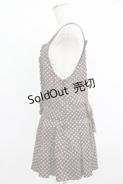 画像2: Innocent World / ドット柄サロペットジャンパースカート M ショコラ H-25-10-19-1021-IW-OP-NS-ZH