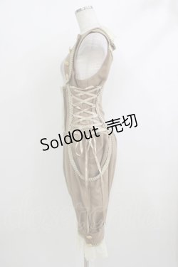 画像2: ALICE and the PIRATES / 時計ウサギのサロペット Free ベージュ H-25-10-19-1023-PA-OP-NS-ZH