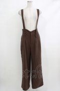 Fi.n.t / ダブル釦ハイウエストサスペンダー付きパンツ Free Brown H-25-10-19-1024-CA-OP-NS-ZH