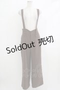 Fi.n.t / ダブル釦ハイウエストサスペンダー付きパンツ Free Brown H-25-10-19-1024-CA-OP-NS-ZH