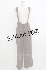Fi.n.t / ダブル釦ハイウエストサスペンダー付きパンツ Free Brown H-25-10-19-1024-CA-OP-NS-ZH