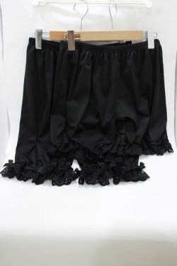 画像1: m petit by misako / ドロワーズセット L~LL ブラック H-25-10-19-1025-LO-PA-NS-ZH