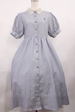 画像1: m petit by misako / ストライプワンピース M ブルー H-25-10-19-011-LO-OP-NS-ZH