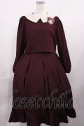 m petit by misako / サンリオキャラクターズコラボ マイメロディワッペン付きワンピース M ボルドー H-25-10-19-014-LO-OP-NS-ZH