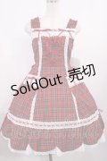 BABY,THE STARS SHINE BRIGHT / 裾スカラップタータンチェックジャンパースカートセット Free エンジ H-25-10-19-002-BA-OP-NS-ZH