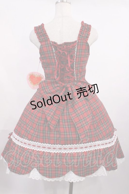 画像3: BABY,THE STARS SHINE BRIGHT / 裾スカラップタータンチェックジャンパースカートセット Free エンジ H-25-10-19-002-BA-OP-NS-ZH (3)
