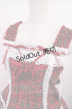 画像4: BABY,THE STARS SHINE BRIGHT / 裾スカラップタータンチェックジャンパースカートセット Free エンジ H-25-10-19-002-BA-OP-NS-ZH