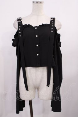 画像1: Jamie エーエヌケー / オフショルワイドスリープ M ブラック H-25-10-19-027-LO-BL-NS-ZH