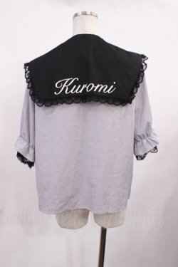 画像2: NOEMIE / 【真夜中のメロクロ】クロミ セーラー襟ブラウス M グレー H-25-10-19-030-LO-BL-NS-ZH