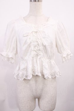 画像1: Honey Cinnamon / レースアップブラウス Free オフ H-25-10-19-031-LO-BL-NS-ZH