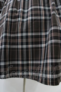 画像5: Melody BasKet / リボンとレースカラーのタータンチェックワンピース  ブラウン H-25-10-20-1033-LO-OP-KB-ZH