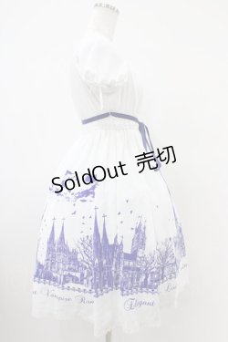 画像3: Moi-meme-Moitie / サイレントムーンワンピース(ミニ丈)  white x blue H-25-10-20-1037-MO-OP-KB-ZH