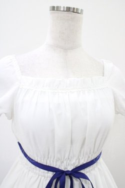 画像4: Moi-meme-Moitie / サイレントムーンワンピース(ミニ丈)  white x blue H-25-10-20-1037-MO-OP-KB-ZH