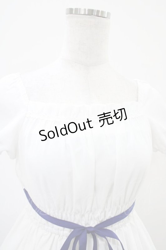 画像4: Moi-meme-Moitie / サイレントムーンワンピース(ミニ丈)  white x blue H-25-10-20-1037-MO-OP-KB-ZH (4)