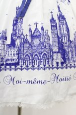 画像5: Moi-meme-Moitie / サイレントムーンワンピース(ミニ丈)  white x blue H-25-10-20-1037-MO-OP-KB-ZH (5)