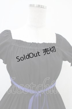 画像4: Moi-meme-Moitie / サイレントムーンワンピース（ミディアム丈）  ブラック×ブルー H-25-10-20-1038-MO-OP-KB-ZH