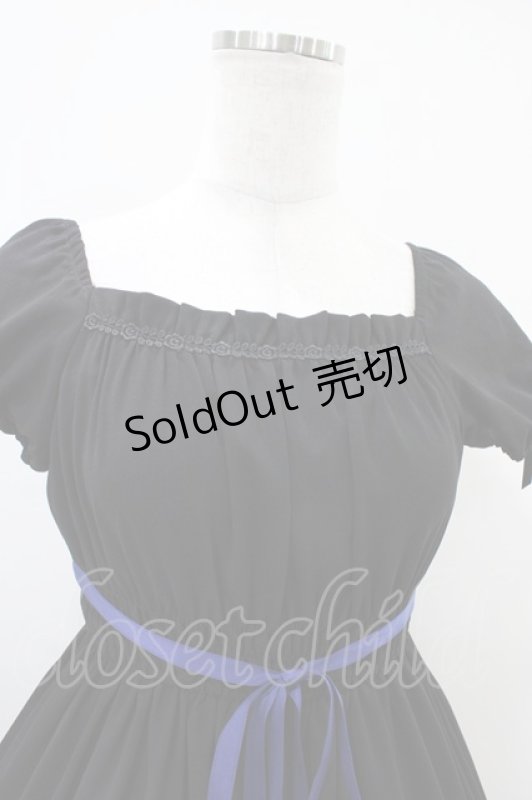 画像4: Moi-meme-Moitie / サイレントムーンワンピース（ミディアム丈）  ブラック×ブルー H-25-10-20-1038-MO-OP-KB-ZH (4)