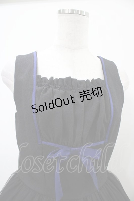 画像4: Moi-meme-Moitie / 燭台エンブレムゲートジャンパースカート  黒×青 H-25-10-20-1039-MO-OP-KB-ZH (4)