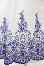 画像5: Moi-meme-Moitie / Rose Garden刺繍サンドレス 13号 白×青 H-25-10-20-1041-MO-OP-KB-ZH (5)