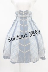 OZZ ANGELO / ローズハンティングジップスカート  ブルー H-25-10-20-1044-OO-SK-KB-ZH