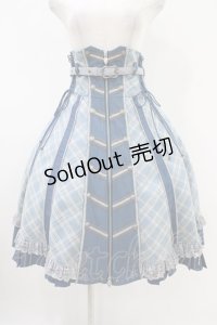 OZZ ANGELO / ローズハンティングジップスカート  ブルー H-25-10-20-1044-OO-SK-KB-ZH