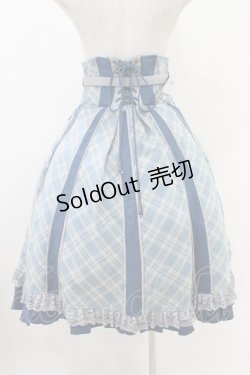 画像2: OZZ ANGELO / ローズハンティングジップスカート  ブルー H-25-10-20-1044-OO-SK-KB-ZH