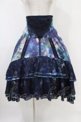 Rozen Kavalier / プリントハイウエストフィッシュテールスカートスカート  紺 H-25-10-20-1045-OO-SK-KB-ZH