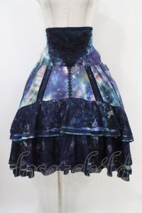 Rozen Kavalier / プリントハイウエストフィッシュテールスカートスカート  紺 H-25-10-20-1045-OO-SK-KB-ZH