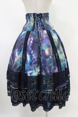 画像2: Rozen Kavalier / プリントハイウエストフィッシュテールスカートスカート  紺 H-25-10-20-1045-OO-SK-KB-ZH