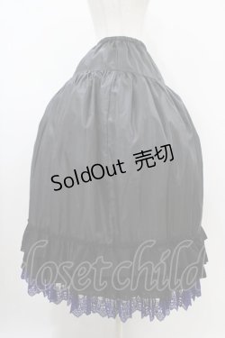 画像3: Moi-meme-Moitie / コフィンレースロングペチコート  黒×青 H-25-10-20-1046-MO-SK-KB-ZH