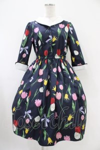 Emily Temple cute / Tulipワンピース  ネイビー H-25-10-20-1047-ET-OP-KB-ZH