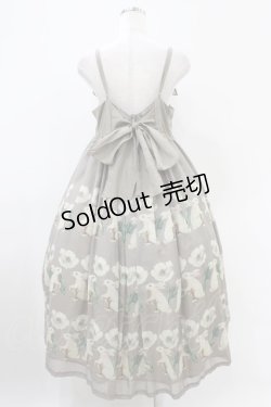 画像2: Perla nell' ostrica / うさぎポピー無地キャミワンピース  チャコールグレー H-25-10-20-1048-EL-OP-KB-ZH