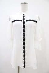 MIHO MATSUDA / ブラウス・ベルゼ M 白 H-25-10-20-1056-GO-BL-KB-ZH