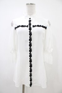 MIHO MATSUDA / ブラウス・ベルゼ M 白 H-25-10-20-1056-GO-BL-KB-ZH