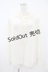 Leur Getter / ハイネックシフォンブラウス  アイボリー H-25-10-20-1057-LU-BL-KB-ZH