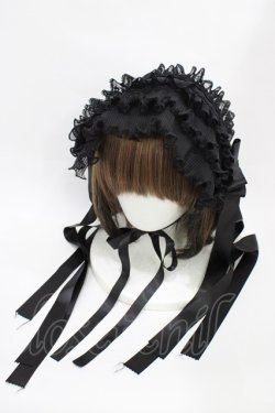 画像1: Luxmira / プリーツレースのヘッドドレス”Femme fatale”  ブラック H-25-10-20-1002-0-AC-KB-ZH