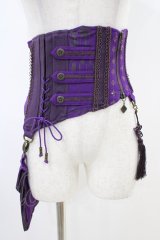 Ozz oneste / ポケットフラップ付アシメコルセット  パープル H-25-10-20-1018-OO-ZA-KB-ZH