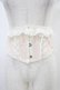 画像1: MR corset / レース切替ショートコルセット  オフ×ピンク H-25-10-20-1019-PU-ZA-KB-ZH (1)