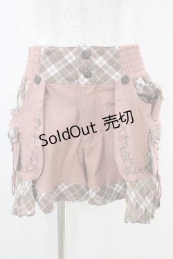 画像1: OZZ ANGELO / ローズハンティングショートパンツ  ピンク H-25-10-20-1020-OO-PA-KB-ZH