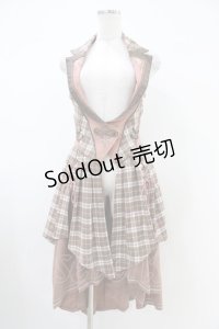 OZZ ANGELO / ローズハンティングベストワンピース  ピンク H-25-10-20-1022-OO-OP-KB-ZH