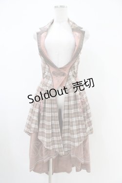 画像1: OZZ ANGELO / ローズハンティングベストワンピース  ピンク H-25-10-20-1022-OO-OP-KB-ZH