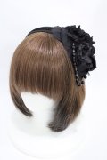 uf. / コサージュカチューシャ  黒 H-25-10-20-1003-0-AC-KB-ZH