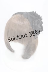 uf. / コサージュカチューシャ  黒 H-25-10-20-1003-0-AC-KB-ZH