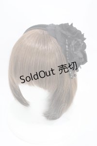 uf. / コサージュカチューシャ  黒 H-25-10-20-1003-0-AC-KB-ZH