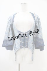 OZZ ANGELO / ローズハンティングケープ付きベスト  ブルー H-25-10-20-1025-OO-TO-KB-ZH