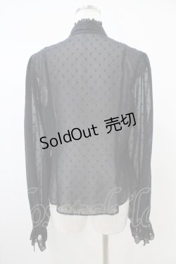 画像2: Moi-meme-Moitie / コフィンレースリボンブラウス  黒×黒 H-25-10-20-1026-MO-BL-KB-ZH