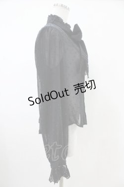 画像3: Moi-meme-Moitie / コフィンレースリボンブラウス  黒×黒 H-25-10-20-1026-MO-BL-KB-ZH