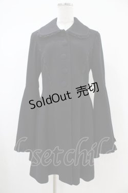 画像1: ATELIER PIERROT / ケープ付姫袖コート  ブラック H-25-10-20-1027-EL-CO-KB-ZH